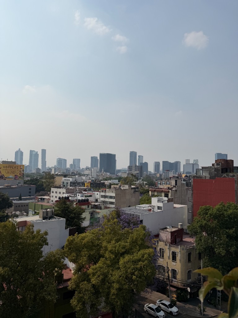 Mexico City skyline and neighborhood context for StayWork apartments