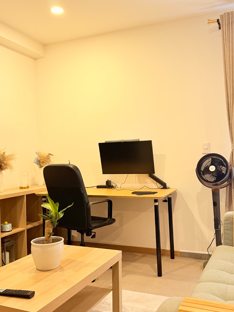 Digital nomad — dedicated workspace and laptop-friendly setup